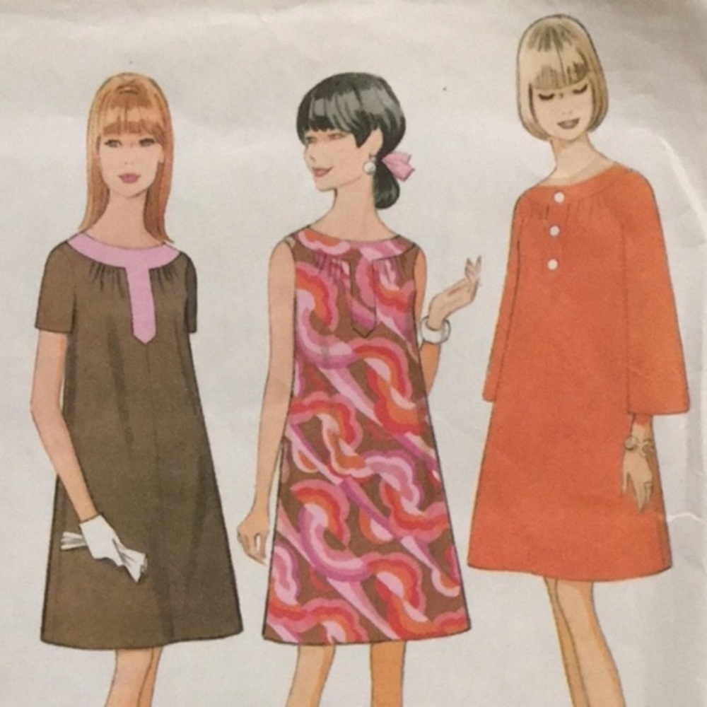 1960s maternity sewing pattern, McCall’s 8821, dress, 32” bust